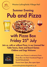 Pub & Pizza July 25th